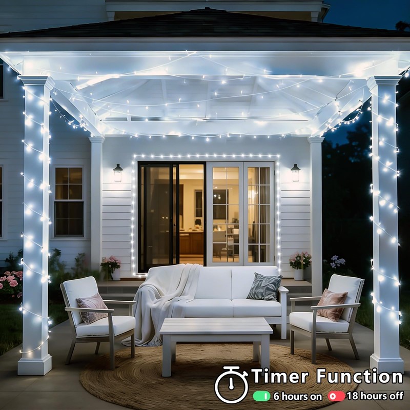 YEGUO Battery Operated String Lights, 2 Pack Each 33ft 100
