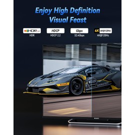 OHBUYAGN DisplayPort to HDMI Adapter 4k@120HZ, Unidirectional DP Male to HDMI Female, Supports 4K@120Hz, 2K, 1440p@60Hz, 1080p@120Hz,Compatible with HDTV, AMD, NVIDIA, Dell, Projector, PC, Desktop