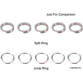 Angel Malone Super Strong Stainless Steel Jump Rings Jewellery Making Findings - UK SELLER (100pcs 5mm x 1mm)