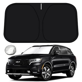Bestview Windshield Sun Shade Compatible with 2021-2024 Kia Sorento, Front Window Sunshade Sun Visor Protector Block UV Rays Heat, Foldable 2 Layers 210T Material