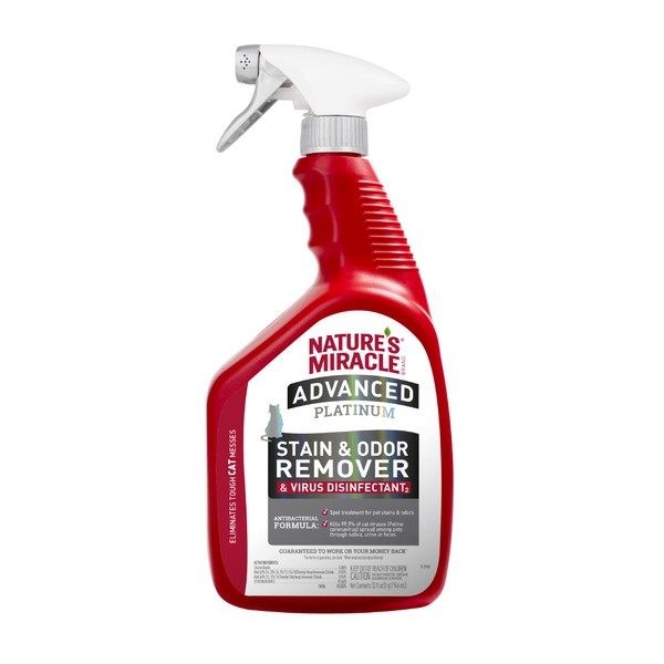 Nature's Miracle Advanced Platinum Stain & Odor Remover & Virus Disinfectant 32 Oz