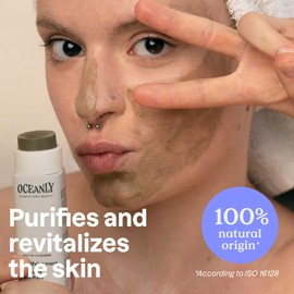 ATTITUDE ATTITUDE Oceanly Face Mask Stick, Made in Canada, EWG Verified, Plastic-free, Plant and Mineral-Based Ingredients, Vegan and Cruelty-free Beauty Products, PHYTO CLEANSE, Unscented, 30 grams