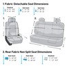FH Group Flat Cloth Full Set Car Seat Covers Three