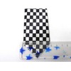 F NODE Necktie, Checkered Pattern, Black and White, For Parties,
