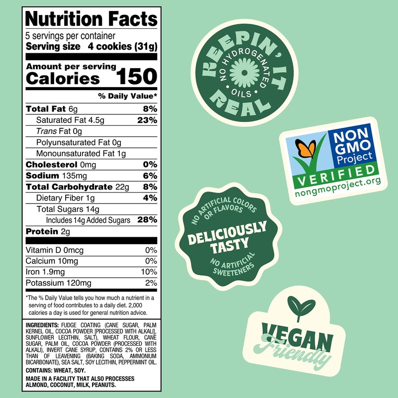 Back to Nature - Fudge Mint Cookies - Real Ingredients