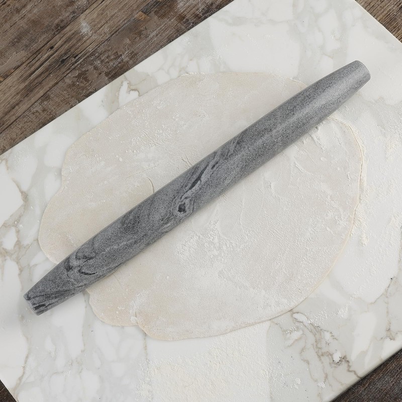 Koville African Natural Marble French Rolling Pin, 16inch Non-Stick Rolling