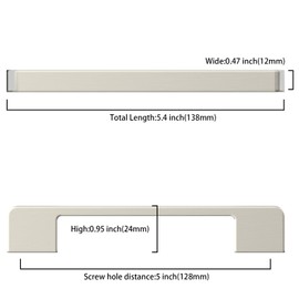Asidrama 10 Pack 5 Inch(128mm) Brushed Satin Nickel Kitchen Cabinet Handles, Cabinet Pulls Kitchen Cabinet Hardware for Cupboard Drawer Handles