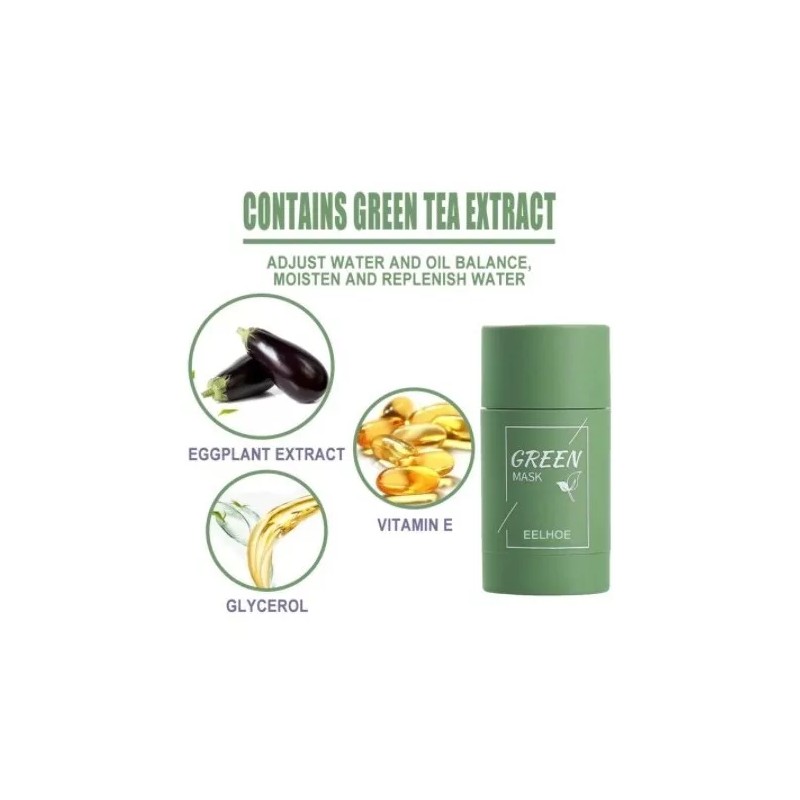Mask Mascarilla Té Verde Elimina Acné Puntos Negros Piel Grasa