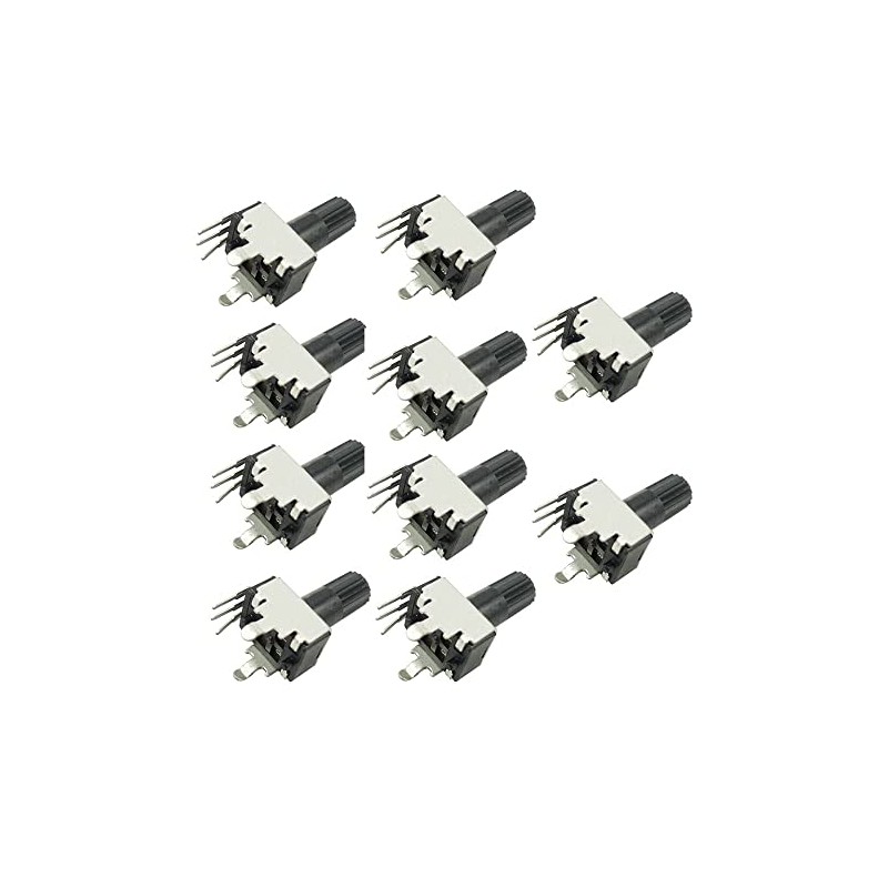Aihasd 10pcs RV09 Type Vertical Adjustable Potentiometer 2 K Resistance