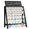 Poyilooo Jewelry Display for Vendors, 30 Hooks Wood Earring Bracelet