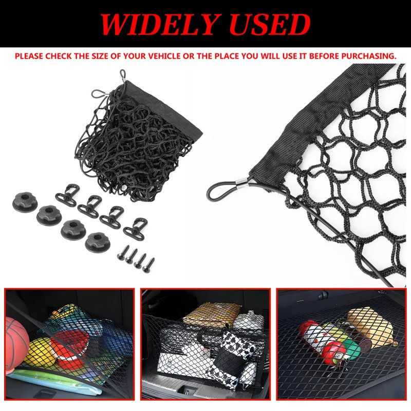 SHENKENUO 1PC New Rear Trunk Envelope Vertical Style Cargo Net