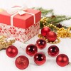 Christmas Tree Ornaments, 32 Pieces, 25mm, Red Shiny and Matte,