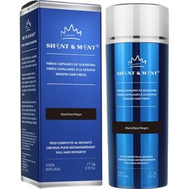 SHENT & MENT Keratin Hair Fibres Instant Volume for Hair Natural Coverage Thin Hair and Light Areas Sweat and Wind Resistant Men and Women - Light Brown - 27.5 g