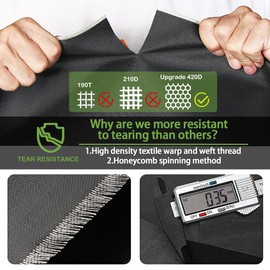 Enzeno Patio Furniture Set Cover, Outdoor Sectional Sofa Couch Set Covers Waterproof, Garden Dining Table Chair Set Cover Outside Rectangular Heavy Duty Weatherproof 98" L x 78" W x 28" H Black