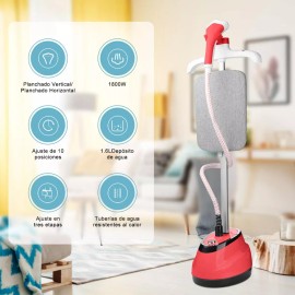 Monbelle Plancha De Vapor Vertical Con Pedestal 1800w 10 Niveles,rojo