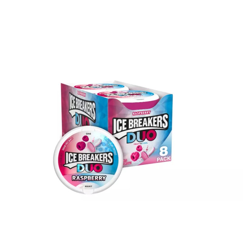 ICE BREAKERS Duo Sugar Free Mints, Raspberry, 1.3 Ounce (Pack