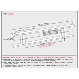 12 Inch Square Rectangle Flat Shape Stainless Steel Modern Contemporary Entry Door Handle Bar Ladder Pull Shower Glass Sliding Barn Door Interior Exterior Door Pull Push Brush Nickel Satin Finish
