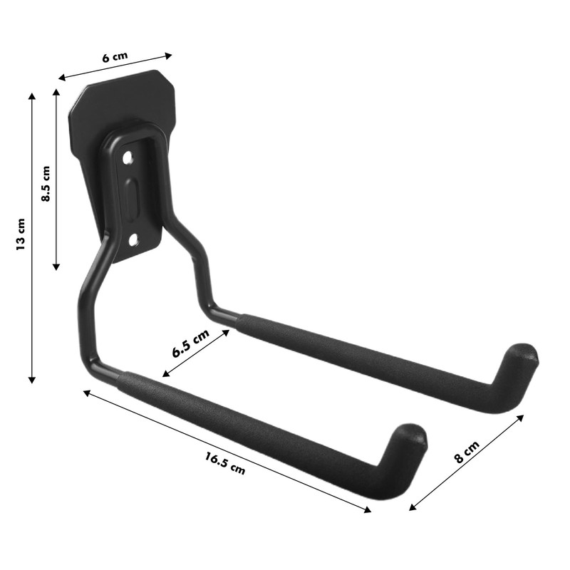 Maclean 1 x Garage Hook, Garage Wall Mount for Tyres,