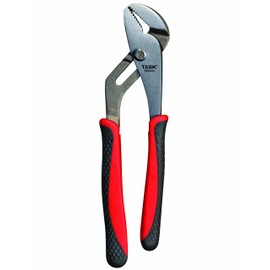 Task Tools T25343 Groove Joint Pliers, Rubber Grip, 10-Inch