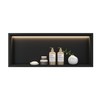 Neohomee 30x12 Matte Black Wall Niche with Non-dimmable LED Light