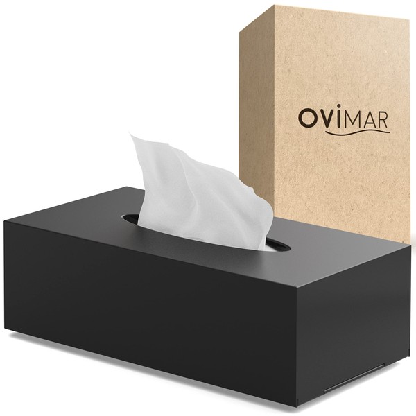 ovimar Gronnoya Cosmetic Tissues Box, Made of Elegant Stainless Steel,