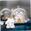 ABOOFAN 6Pcs Desktop Bunny Ornament Lovely Rabbit Figurines for Micro
