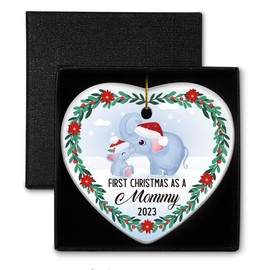 Christmas Ornament Gifts for New Mom, First Christmas as A Mommy, Holiday Christmas Tree Decorations Ornaments Gifts for Family, Christmas Tree Keepsake Ornaments for New Mother and New Born Baby