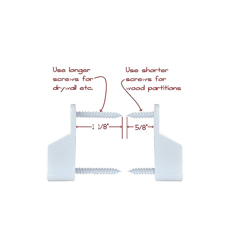 Oval Closet Rod End Supports | Screw on Type |