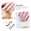 Gatuida 8Pcs Black Zircon Nail Art Stones Flat Back Charms