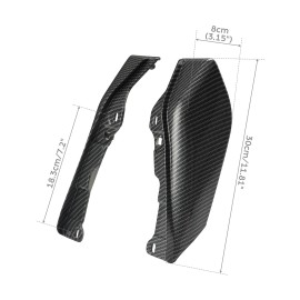 TCMT Carbon Fiber Vivid Black Mid Frame Air Deflector Fit For Harley Road Glide 09-23