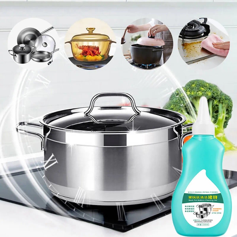 Gel Limpiador De Fondo De Olla Q Black Pot, Limpiador