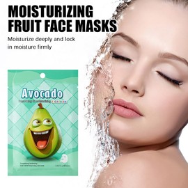 7 PCS Face Mask Set - Moisturizing & Smoothing Fruit Face Masks - Improve Dullness & Luminous Skin - All Skin Types