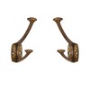 ZAUYX 5 Pack Antique Brass Hooks Decorative Heavy Duty Solid