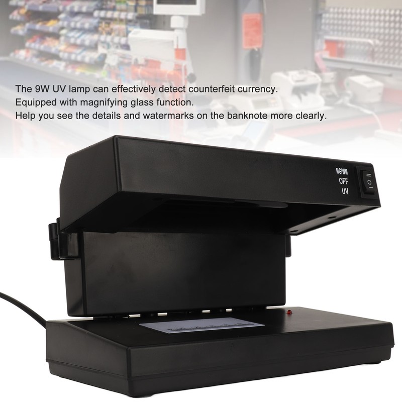 Counterfeit Bill Detector 9W UV Light Bill Money Detector Checker