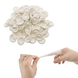 Finger Cots Antistatic, Latex Finger Cot, Pack of 200 Natural Latex Finger Cots, General Finger Cots Disposable Latex Nail Cover Durable Highly Elastic Antistatic Protection Sleeve Tool