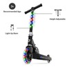 -Wheel Light-Up Kick Scooter, Light Up Deck and Wheels, Height