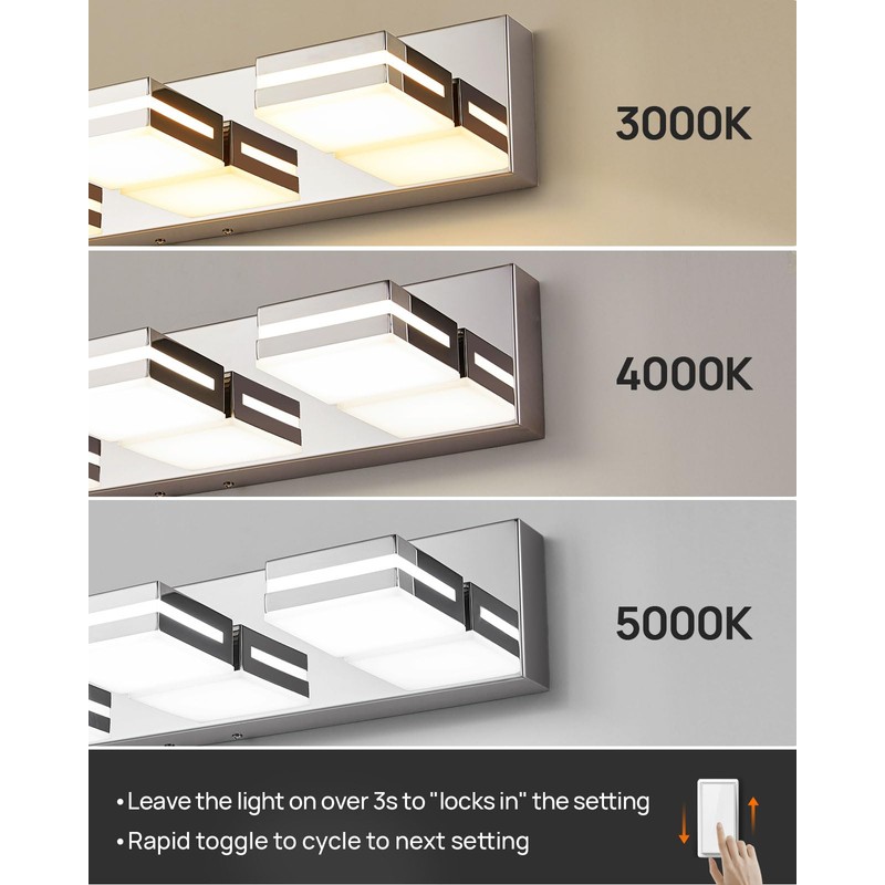 Likelgn Modern Bathroom Vanity Light, Bathroom Light Fixtures Over Mirror,