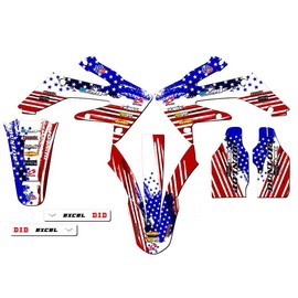 Senge Graphics Inc 2004-2018 CRF 250 X MERICA Usa Senge Graphics Kit Compatible with Honda - Base Kit, 18/21