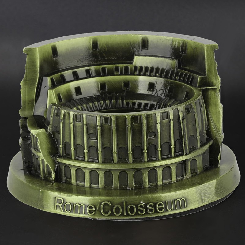 Rome Colosseum Model, Artificial Metal Miniature Roman Colosseum Statue for