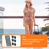 10pcs PU Leather Luggage Tag Straps with Metal Buckle Black