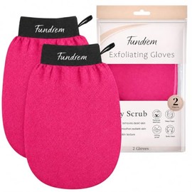 Exfoliating Glove 2 Pack, Korean Exfoliating Mitt, Body Scrubber Exfoliator