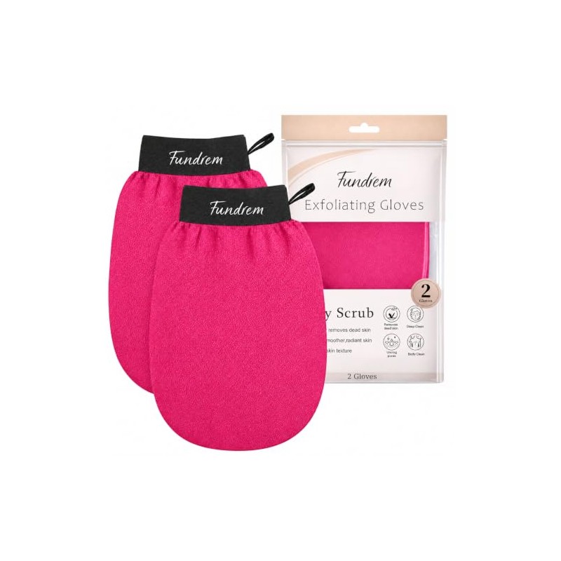 Exfoliating Glove 2 Pack, Korean Exfoliating Mitt, Body Scrubber Exfoliator