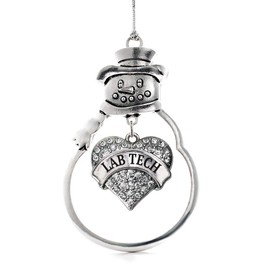 Inspired Silver - Heart Lab Tech Snowman Ornament, Christmas Tree - (Snowman, Heart Lab Tech)