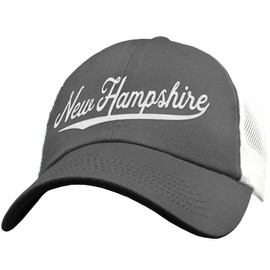 New Hampshire Hat for Men & Women - State University College Football Sports Style Trucker Hat - NH USA