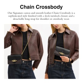 Coach Chain Crossbody, IM/Walnut/Black