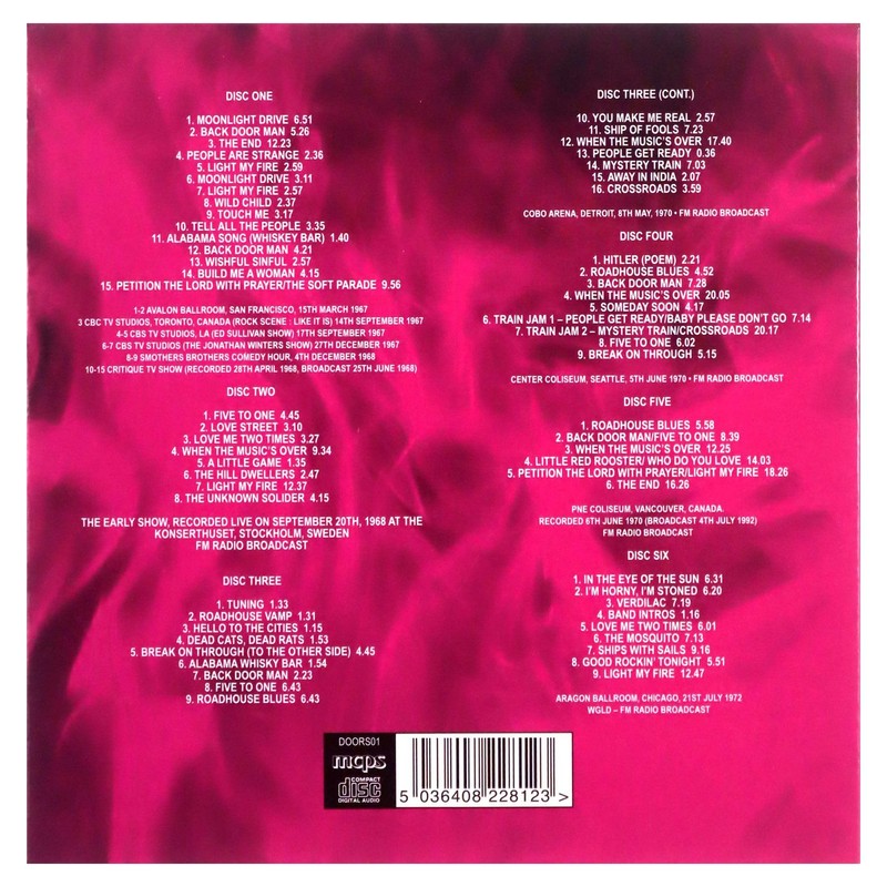 Light My Fire Live 1967 - 1972 (Box 6 CD)