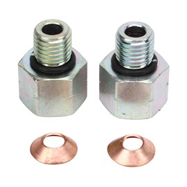 2 Pcs Turbo Oil Feed Line Connector Joint Turbine Supply Tubing Pipe Fittings Replacement for Dodge 1989‑1998