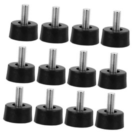 Angoily Cabinet Leveling Legs 20 Pcs M5 Threaded Furniture Feet Levelers Black Plastic for Home Office