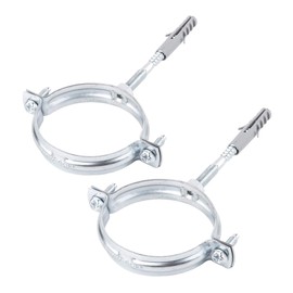Pack of 2 Metal Pipe Brackets Clips Clamps for Pipes with a Diameter of 75-80 mm (2)