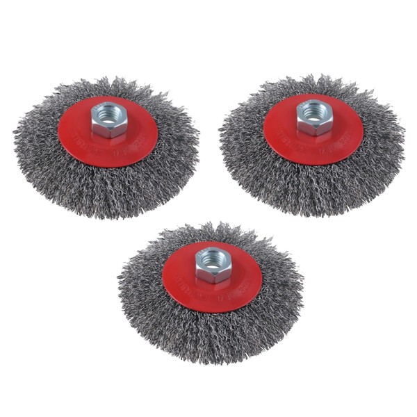 CNCYEAH Set of 3 Cone Brush, Wavy, M14, 115 mm,